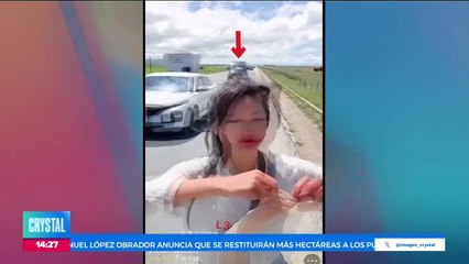 Influencer es atropellada en transmisión en vivo