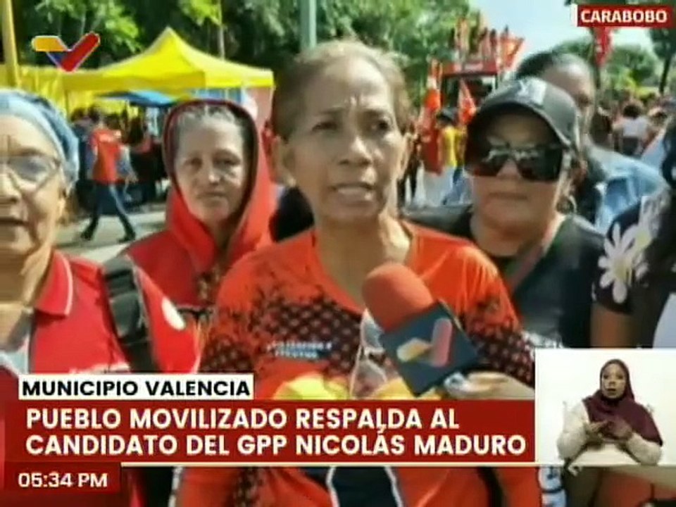 Carabobeños marcharon en apoyo al candidato presidencial Nicolás Maduro