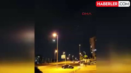 Ankara'da görülen meteorun ışıkları vatandaşlar tarafından kaydedildi
