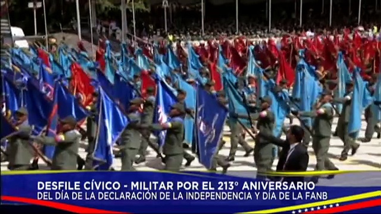 Pdte. Maduro lidera desfile conmemorativo al 213º Aniversario de la Declaración de la Independencia