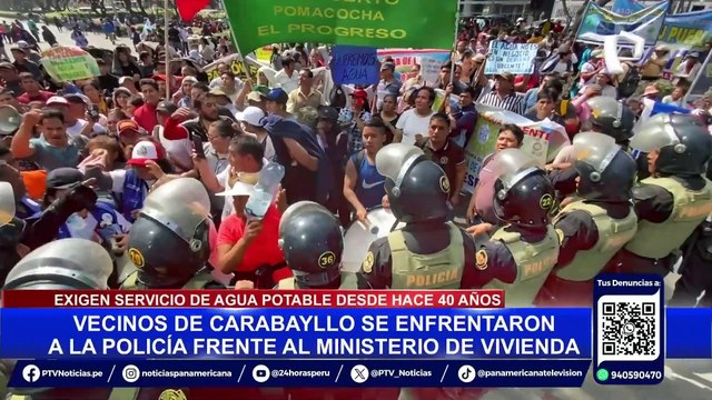 San Isidro: vecinos de Carabayllo protestan exigiendo el servicio de agua potable