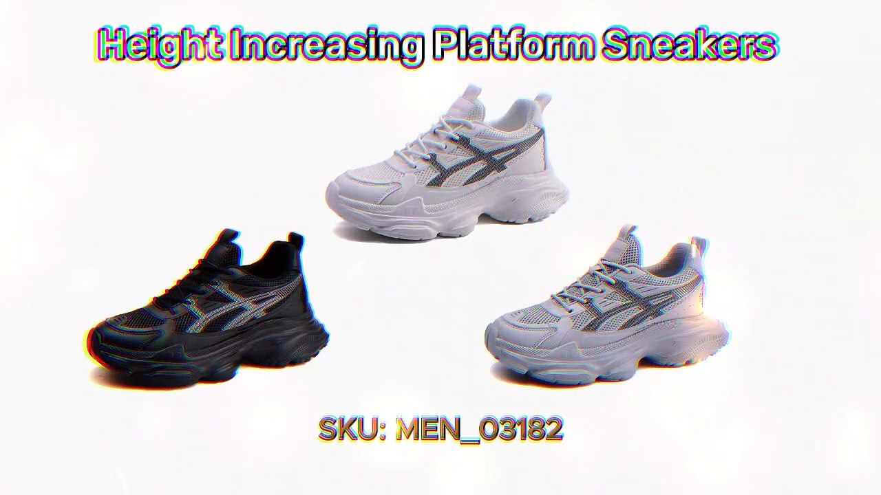 Mesh Height Increasing Platform Sneakers Add Taller 3.2 inch invisibly