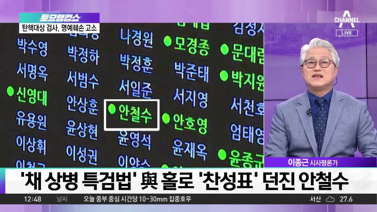 ‘채 상병 특검법’ 與 홀로 ‘찬성표’ 던진 안철수