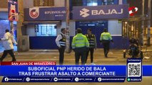 SJM: policía se enfrenta a balazos con “marcas” a las afueras de un taller mecánico