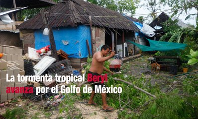 La tormenta tropical Beryl avanza por el Golfo de México