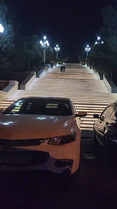 Night Walk in Baku Azerbaijan