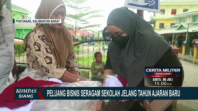 Penjual Seragam Sekolah Musimam di Pontianak Manfaatkan Momen Tahun Ajaran Baru