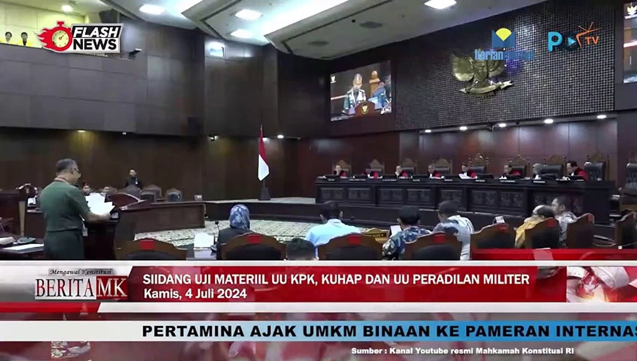 MK Gelar Sidang Pengujian Materiil UU KPK, KUHAP dan UU Peradilan Militer
