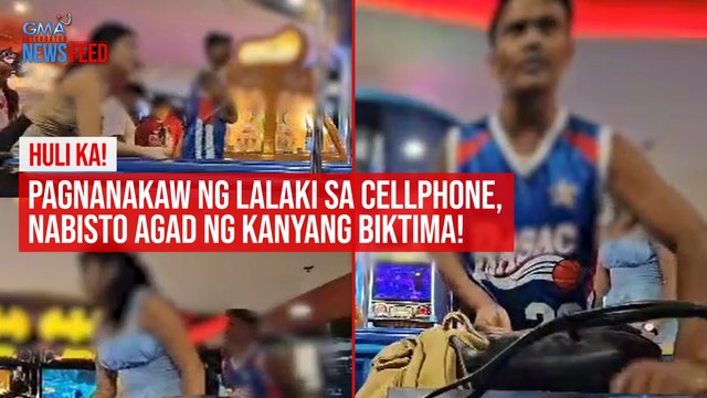 Huli ka! Pagnanakaw ng lalaki sa cellphone, nabisto agad ng kanyang biktima! | GMA Integrated Newsfeed