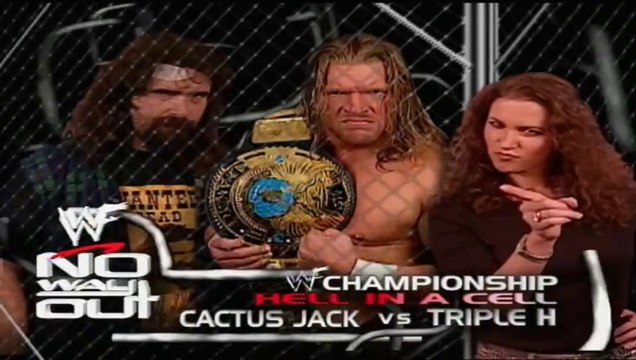 WWF No Way Out 2000 - Triple H vs Cactus Jack (Hell In A Cell Match, WWF Championship)