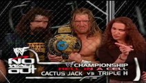 WWF No Way Out 2000 - Triple H vs Cactus Jack (Hell In A Cell Match, WWF Championship)