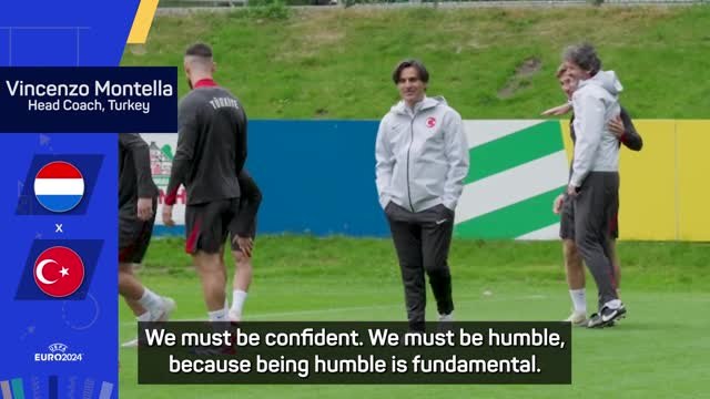Montella wants confident but humble Turkey