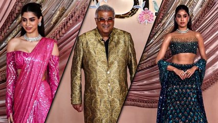 Sisters Janhvi-Khushi And Boney Kapoor Makes Striking Appearance At Anant-Radhika's Sangeet Event