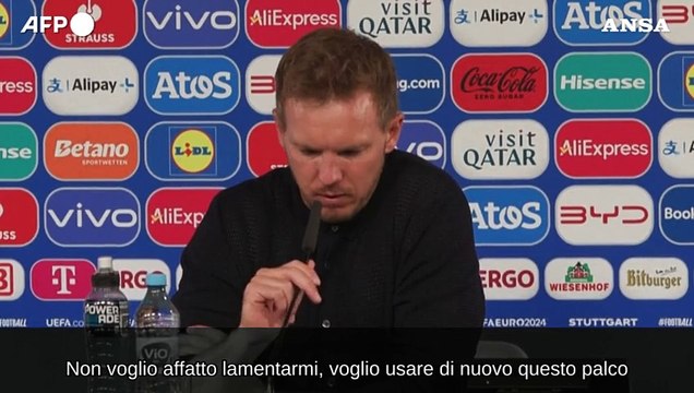 Euro 2024, Nagelsmann sul rigore negato alla Germania: Servono regole piu' chiare