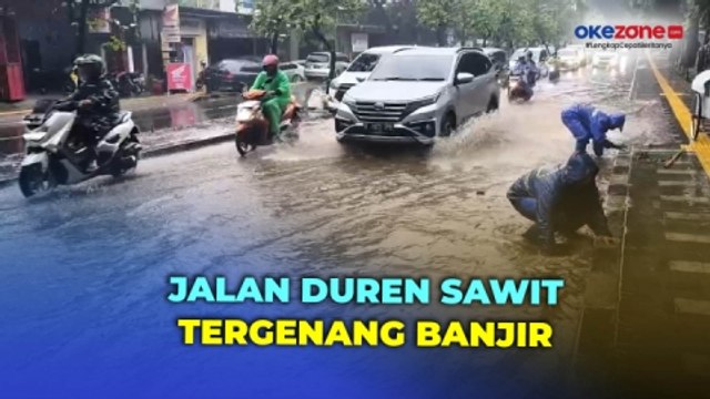 Diguyur Hujan Deras, Jalan Duren Sawit Tergenang Banjir