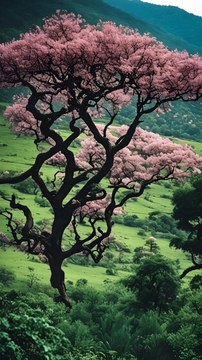 Beautiful nature, beautiful trees and flowers