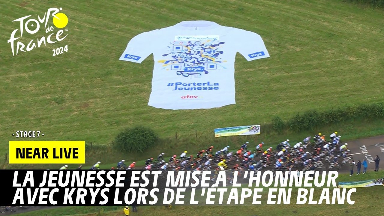 La jeunesse est mise à l’honneur avec Krys lors de l’Étape en Blanc - Stage 8 - Tour de France 2024