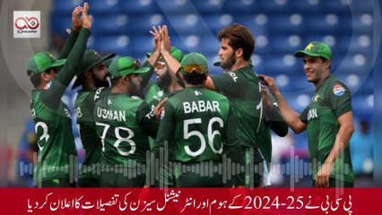 PCB unveils details of 2024-25 home international season