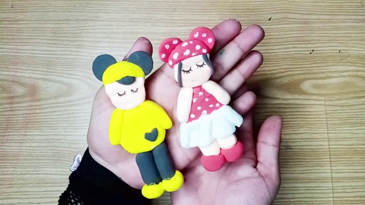 Clay doll tutorial _ cold porcelain art _ clay crafts ideas_ air dry clay