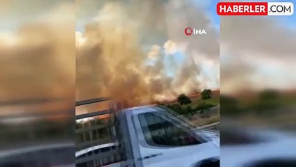 Silivri'de anız yangını