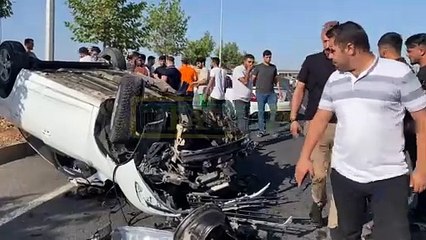 Karaköprü’de feci kaza! Taklalar atarak durdu