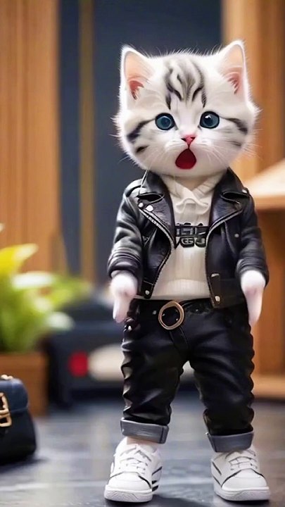 Beautiful cat amazing Dance