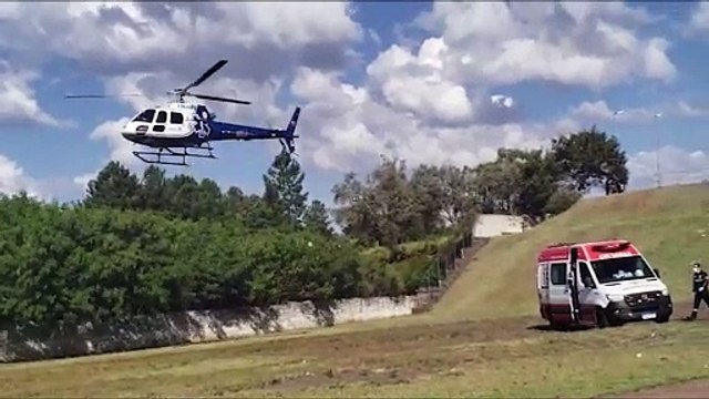 Idoso com insuficiência cardíaca congestiva é trazido de Helicóptero de Marechal para Cascavel