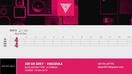 VINUSHKA - DIR EN GREY 【BASS TAB】