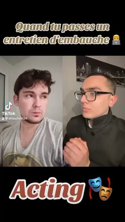Quand tu passes un entretien d’embauche (acting) ‍