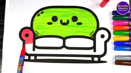 Sofa Painting & Coloring Page Marker Pen for Kids & Toddlers | Chunnu Munnu Kids World