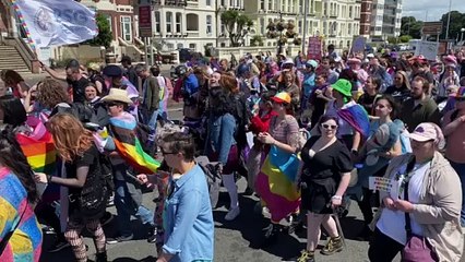 Colourful scenes at Portsmouth Pride