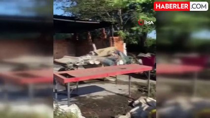 Hurdalık ve halı yıkama tesisi yangında hasar gördü