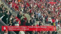 Cumhurbaşkanı Erdoğan ve beraberindekilerin gol sevinci