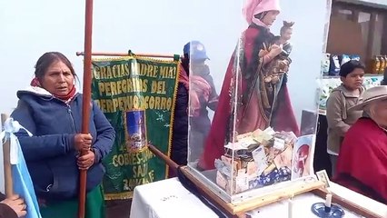 LLEGAN PEREGRINOS DE COBRES, TRAS CAMINAR CINCO DÍAS PARA PARTICIPAR DE LA PROCESIÓN EN HONOR A LA VIRGEN DEL PERPETUO SOCORRO