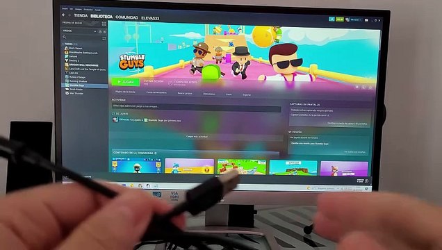 Como JUGAR a STUMBLE GUYS en PC con MANDO de PS4 por USB FÁCIL y RÁPIDO