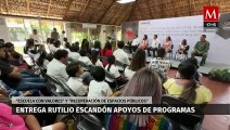 El gobernador de Chiapas entrega apoyos sociales a estudiantes de Tuxtla