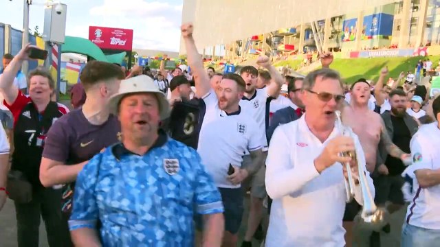 Festejos de Inglaterra y Países Bajos por el pase a semifinales de la Eurocopa