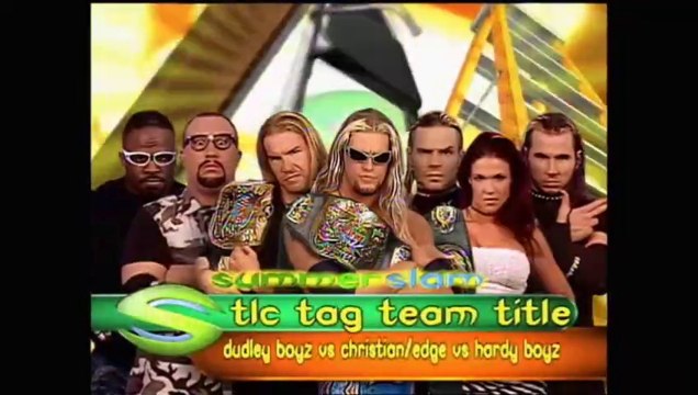 WWF SummerSlam 2000 - Edge & Christian vs The Dudley Boyz vs The Hardy Boyz (TLC Match, WWF Tag Team Championship)