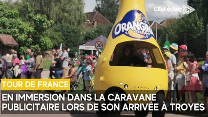 Notre journaliste vous fait vivre l'arrivée de la caravane du Tour de France à Troyes