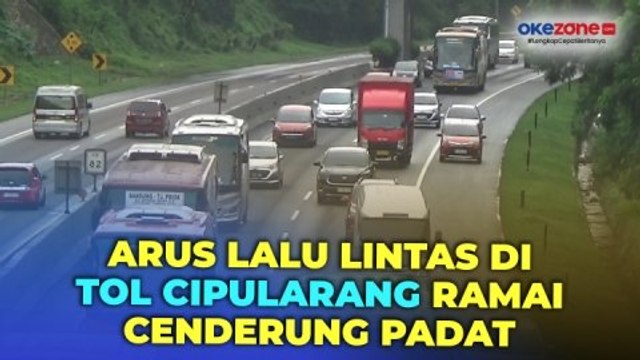 Akhir Pekan dan Libur Sekolah, Arus Lalu Lintas Tol Cipularang Ramai Cenderung Padat