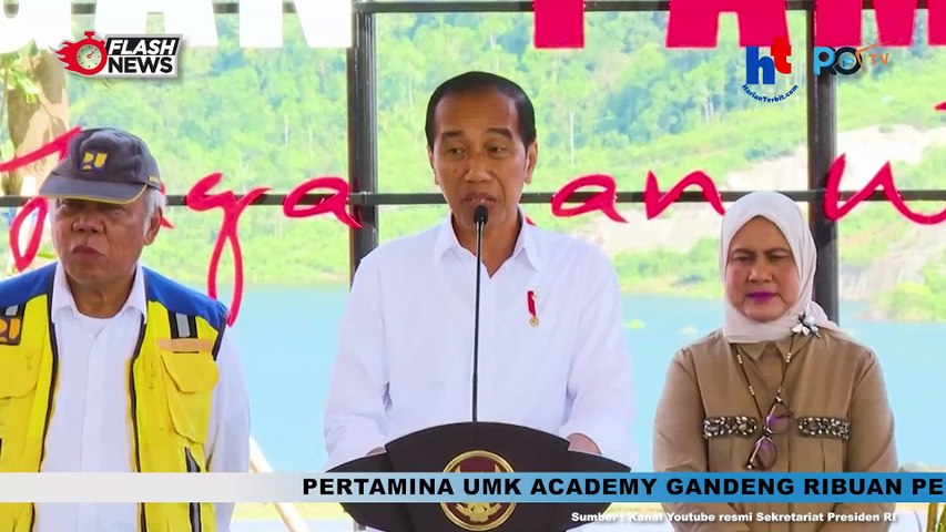 Jokowi Resmikan Bendungan Pamukkulu