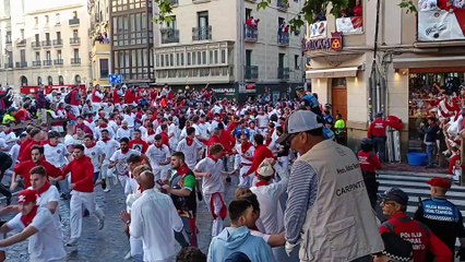 Primer encierro de San Fermín de 2024 (Curva de Telefónica)
