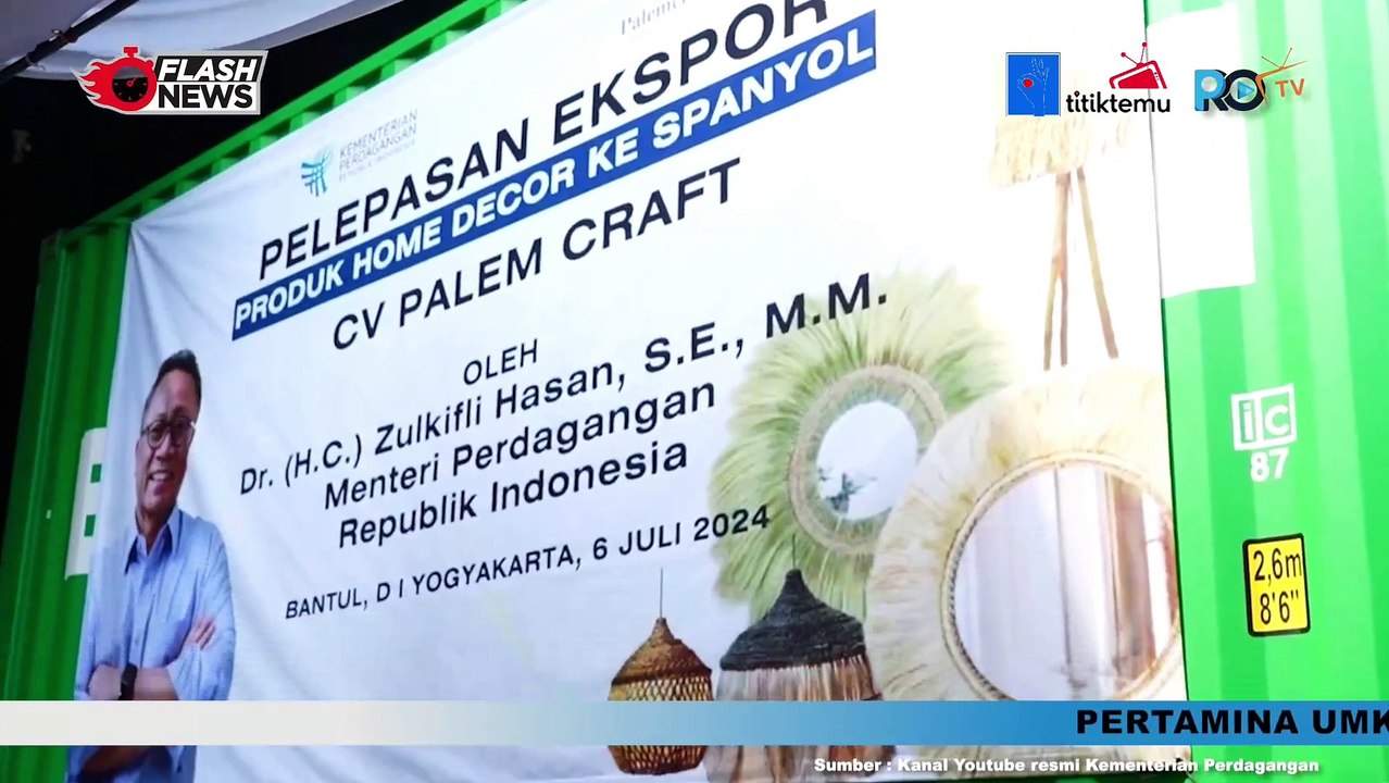 Momen Mendag Zulkifli Hasan Lepas Ekspor Produk...