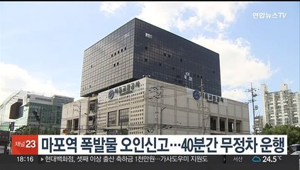 마포역 폭발물 오인신고…40분간 무정차 운행