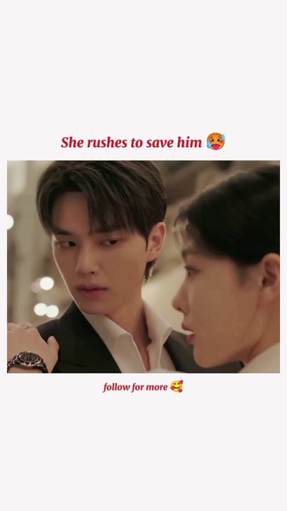 She rushes to save him 