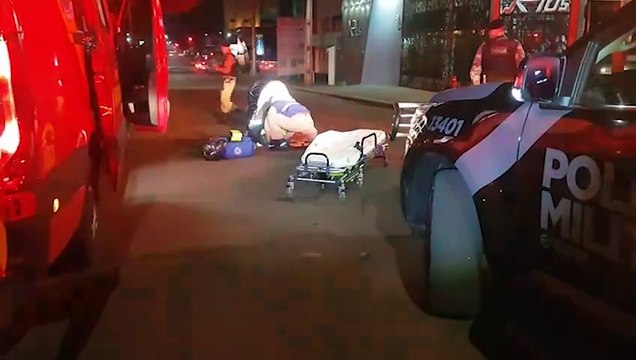 Motociclista fica ferido após colisão com Ecosport no Centro de Cascavel
