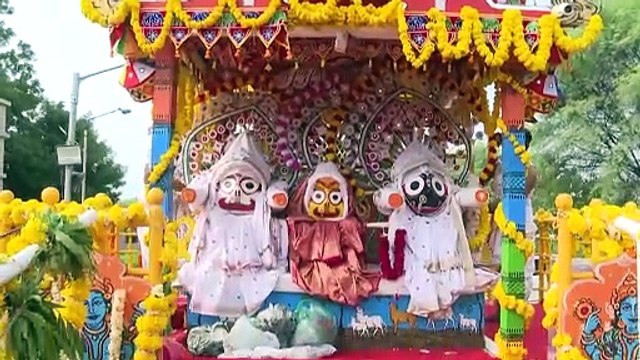 GANDHINAGAR ADALAJ JAGANNATH MANDIR PA HIND VIDHI RATH PRASTHAN BY GUJARAT CM BHUPENDRA PATEL