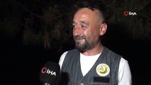 GECE VAKTİ ORMANDA YANGIN NÖBETİ TUTUYOR  