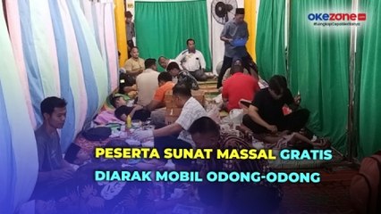 Peserta Sunat Massal Gratis Diarak Mobil Odong-Odong Keliling Kota Asahan