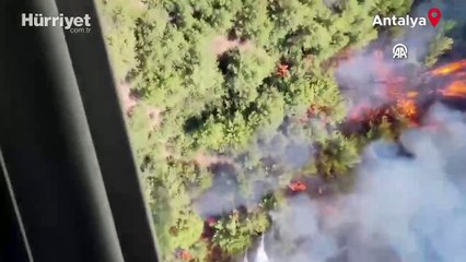 Antalya Aksu'da orman yangını